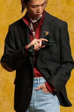 La Veste De Costume Rayée