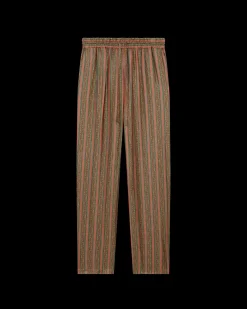 Le Pantalon Rayure Fleuries