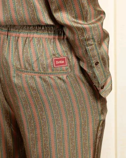 Le Pantalon Rayure Fleuries