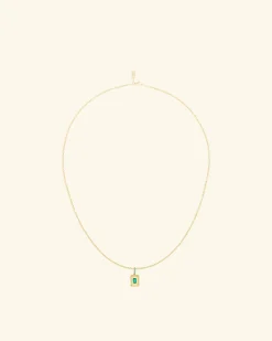 Le Pendentif Emeraude Tressé